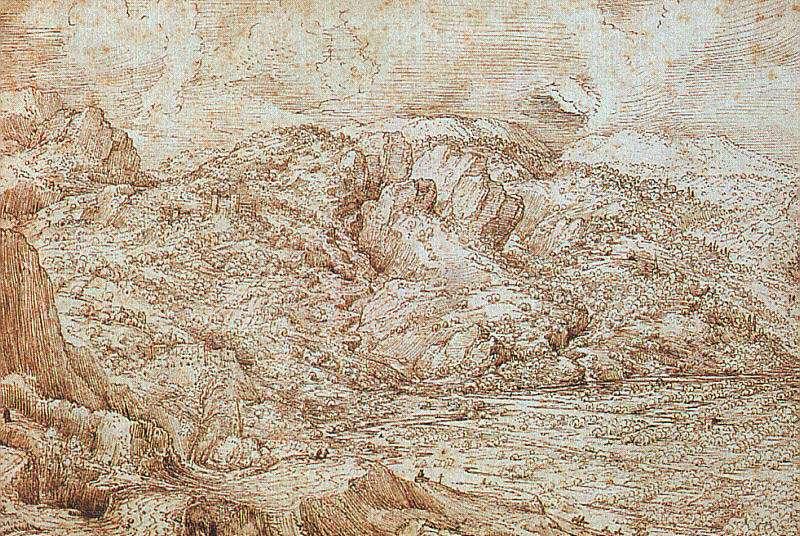 BRUEGEL, Pieter the Elder Landscape of the Alps oil painting image